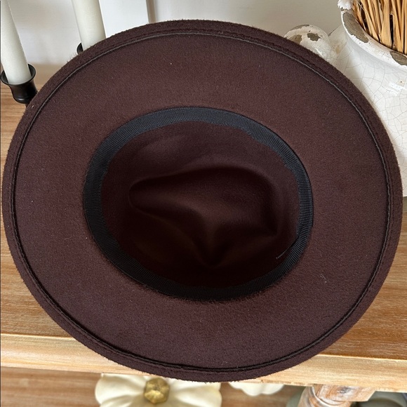Brown Wool Felt Fedora Hat - Picture 2 of 3